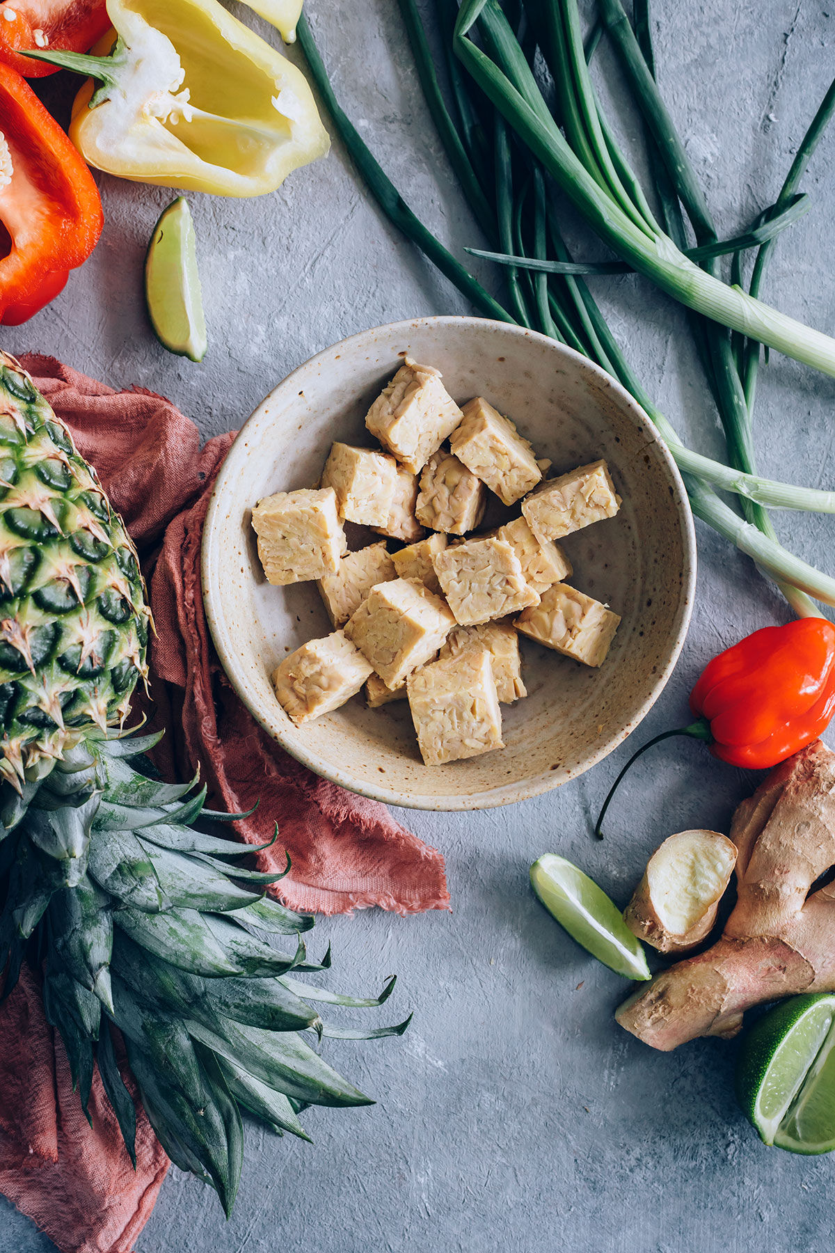 Sheet Pan Jerk Tempeh and Pineapple