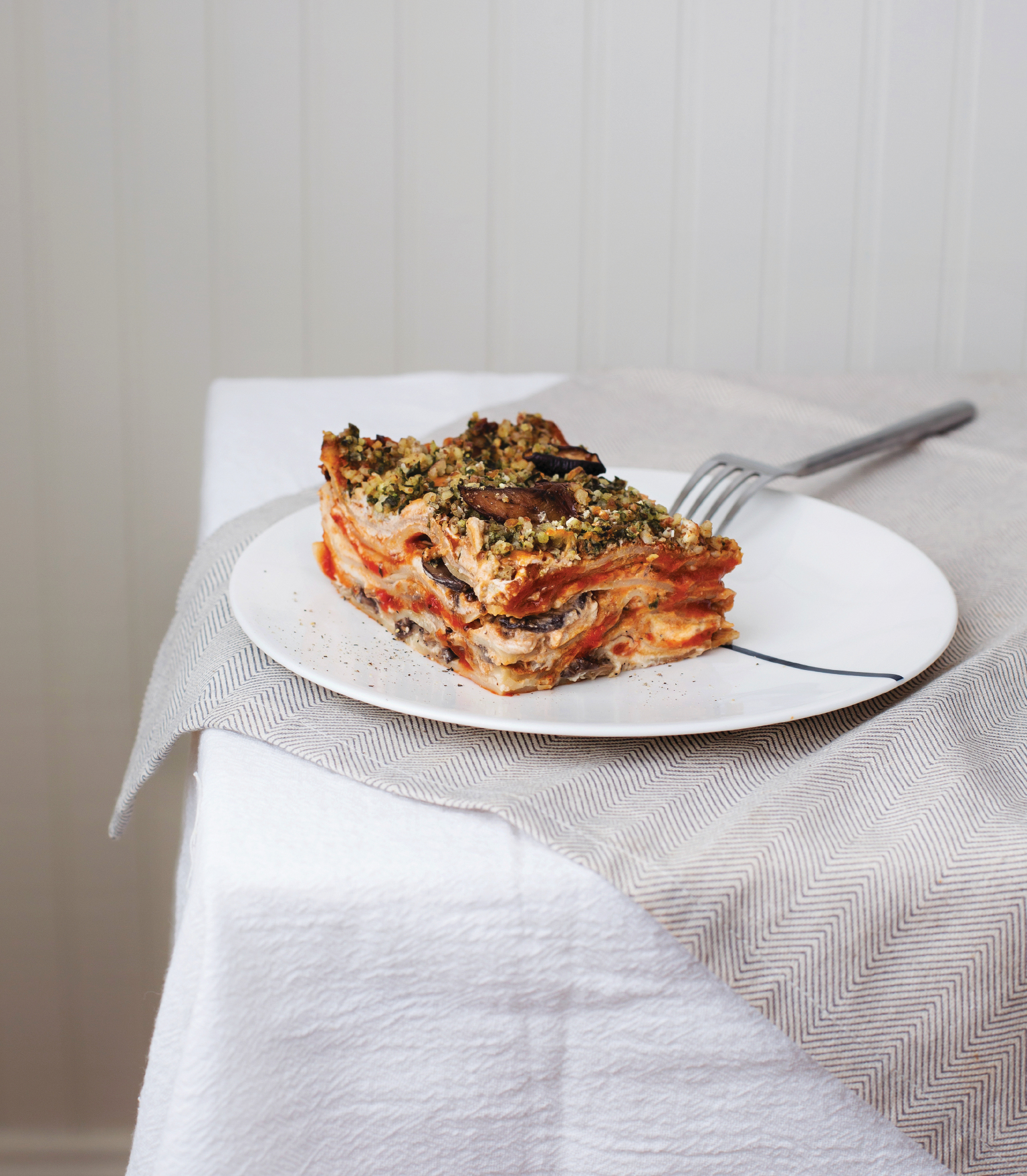 Savory Mushroom & Sage Lasagna with Cashew Cream