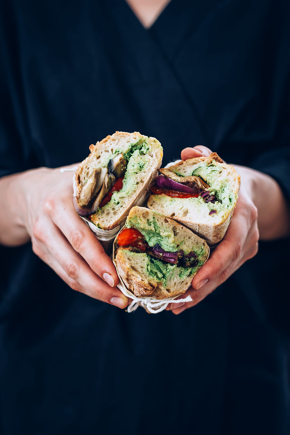 Summer Vegetable Sandwiches with Chimichurri Aioli