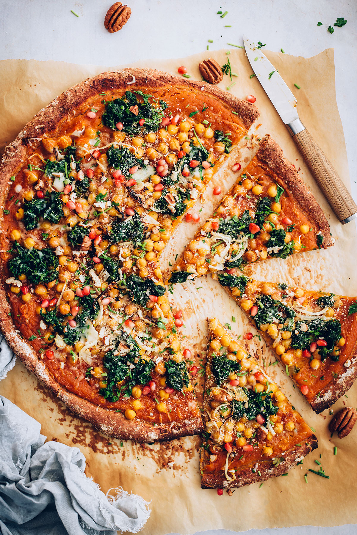 Chickpea Pumpkin Veggie Pizza