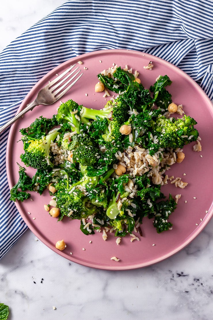 Winter Broccoli & Wild Rice Salad with Chickpeas from The Cook Report