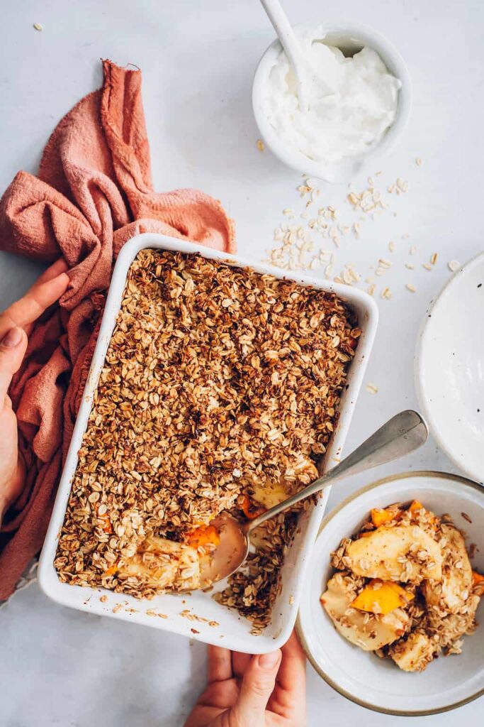 Butternut Squash and Apple Crumble with Whipped Coconut Cream