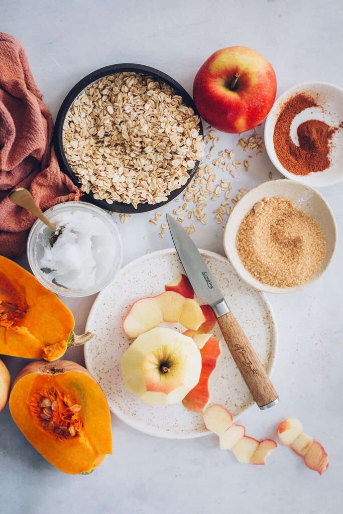 Butternut Squash and Apple Crumble with Whipped Coconut Cream