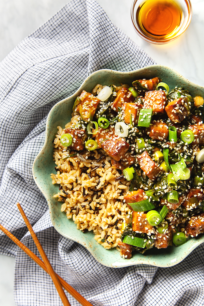 Crispy Sesame Tofu with Wild Rice from Pickles and Honey
