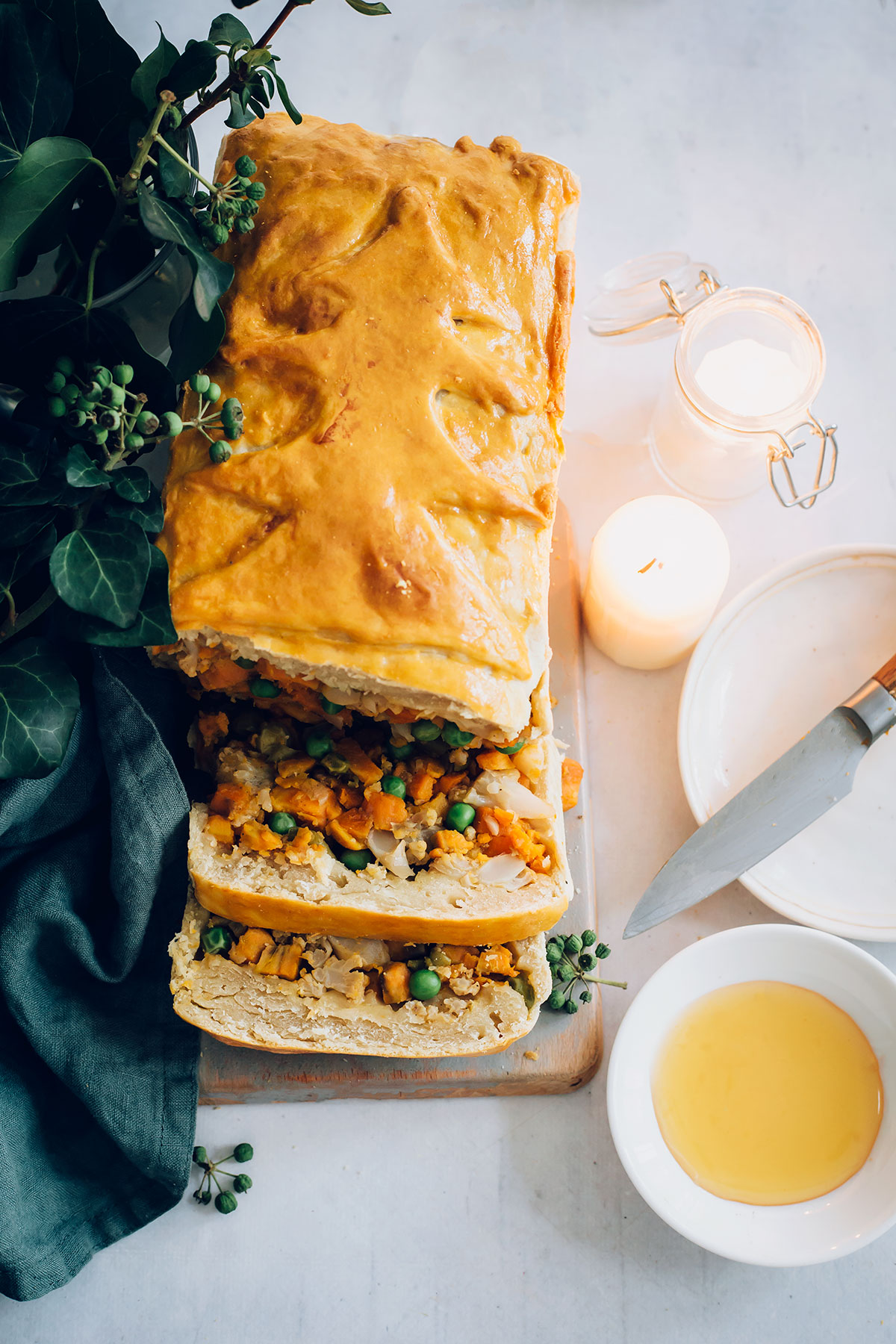 Festive Sweet Potato Samosa Pie | Hello Veggie