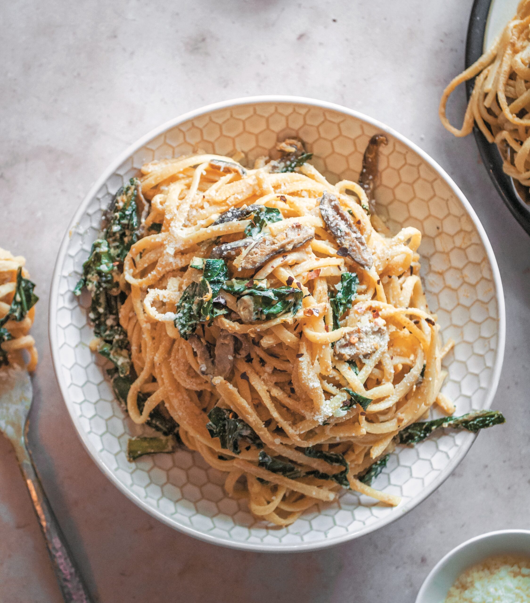 Collard Green Carbonara from Southern Vegan