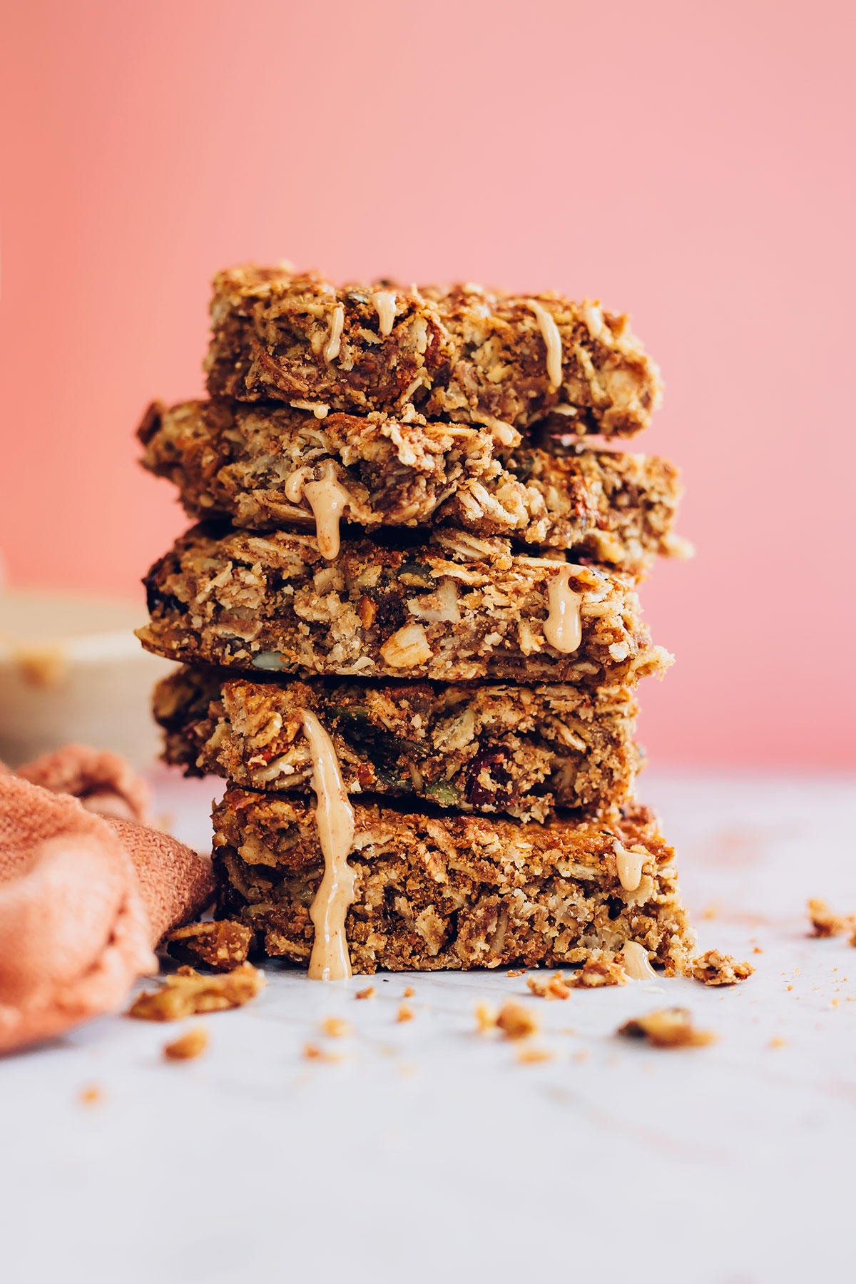 Crunchy Peanut Butter Honey Granola Bars Hello Veggie