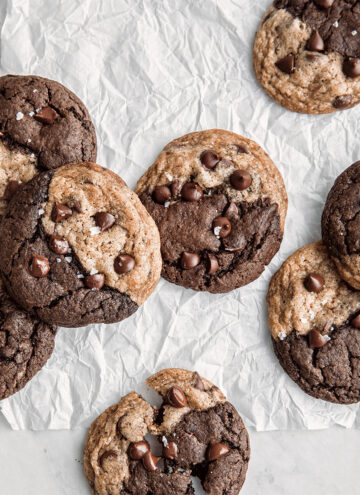 Soft + Chewy Brownie Swirled Cookies - Hello Veggie