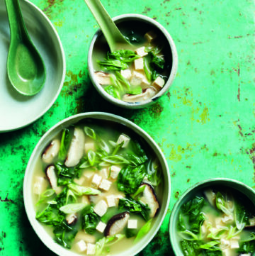 Nourishing Shiitake, Miso, Spinach & Tofu soup