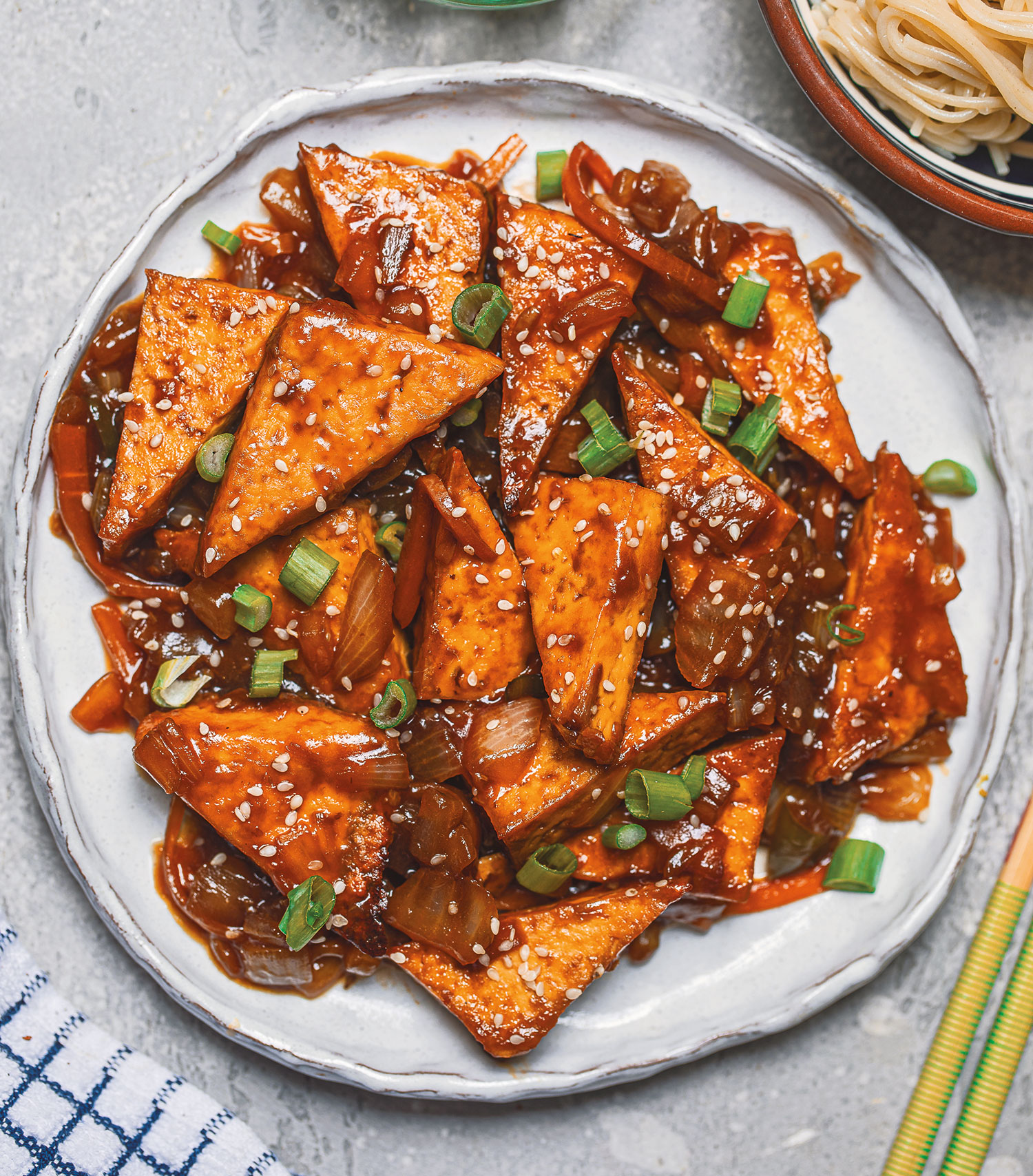 Vegan Crispy Tofu in a Sweet and Sour Sauce (GF) | Hello Veggie