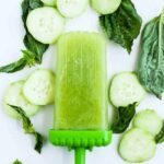 Cucumber popsicles with basil