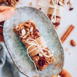 No-Bake Almond Blueberry Granola Bars + How To Make Almond Butter ...